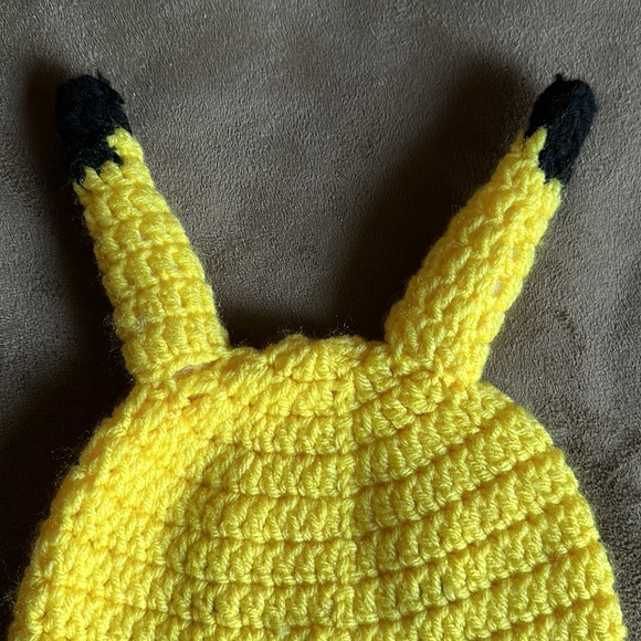Pokémon Pikachu Handmade Crocheted Beanie Hat - Picture 7 of 11